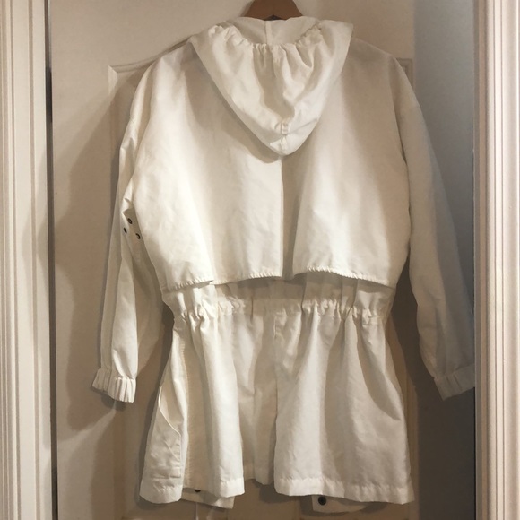 Preview Basic Women’s White Hooded Utility Jacket Small - Picture 8 of 14